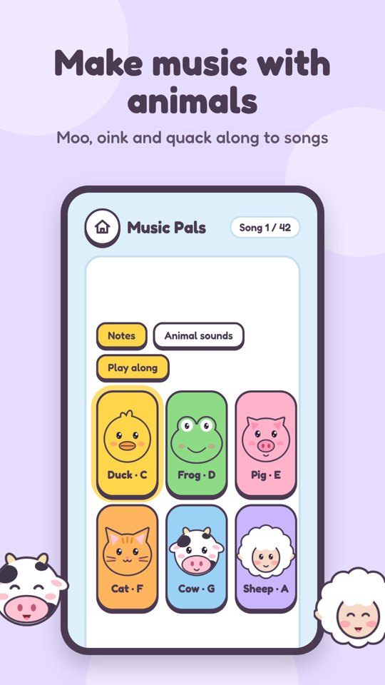 Music Pals: tap the animals to play notes